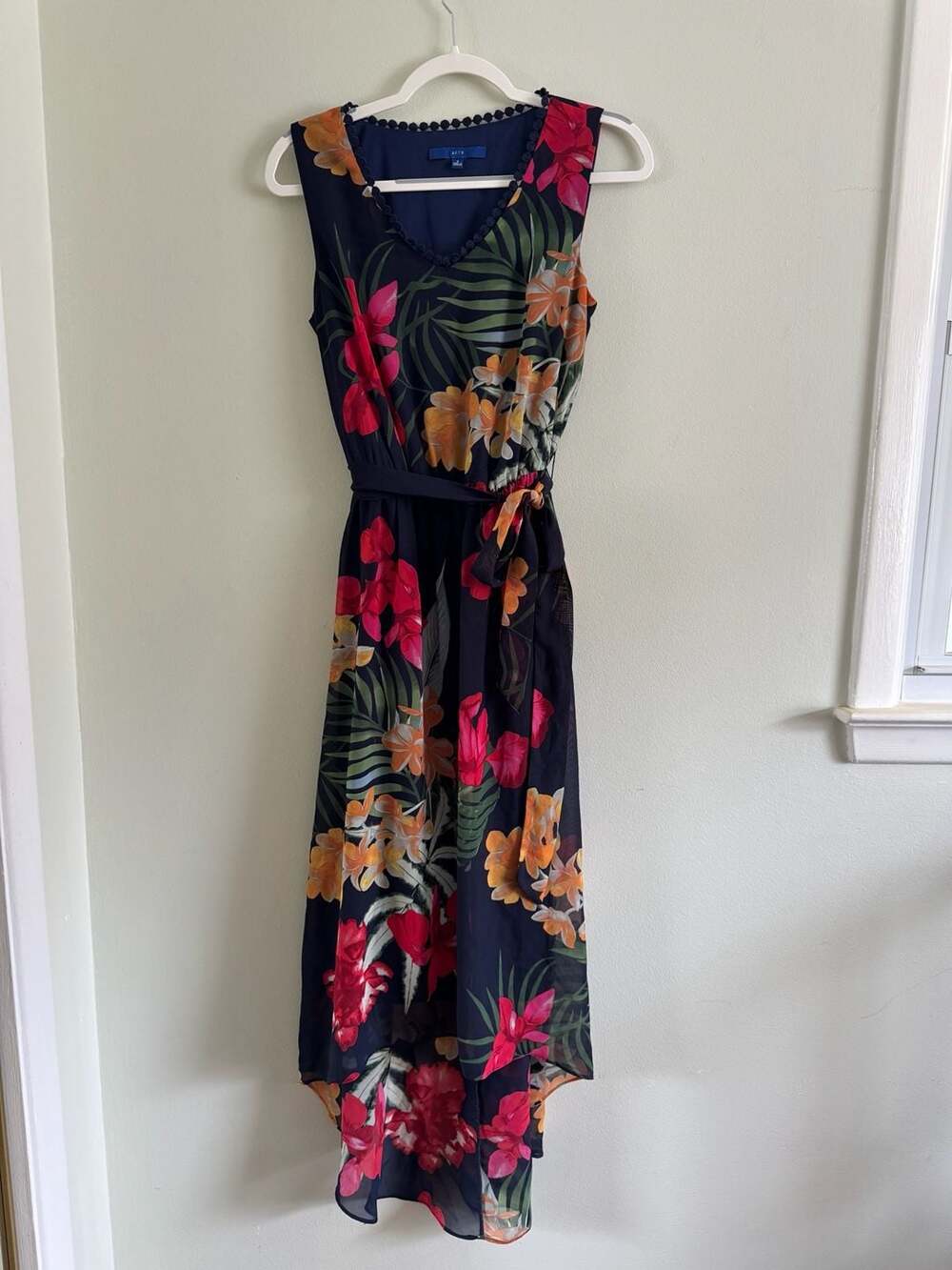Apt. 9 Floral Tropical Print High Low Maxi Dress Size S